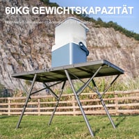 Skladací kempingový stôl EVER ADVANCED 120x60 cm XL pre 4-6 osôb, piknikový stôl s nosnosťou 60 kg do záhrady, na balkón a do exteriéru 7