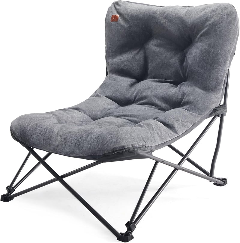 EVER ADVANCED XXL Kemping szék 180 kg teherbírás vastag párnázott magas támlával