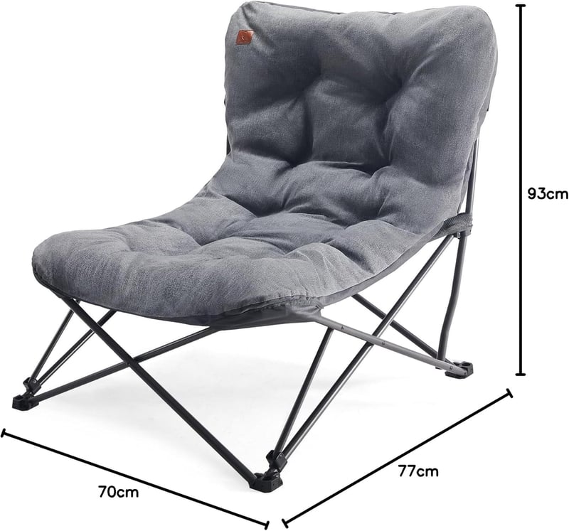 EVER ADVANCED XXL Kemping szék 180 kg teherbírás vastag párnázott magas támlával