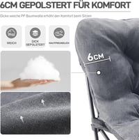 EVER ADVANCED XXL Kemping szék 180 kg teherbírás vastag párnázott magas támlával 7