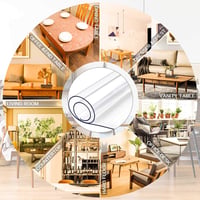 Ever Fairy Átlátszó Asztali Védőfólia 2.0 mm PVC Asztalvédő Takaró Konyhai Étkező Bútorvédő Terítő Vízálló Hőálló Tisztítható 100x200 cm 6