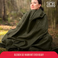 Pătură din lână Ever Ready First Aid, verde măsliniu, 168x229 cm, 80% lână, ignifugă, pătură militară americană călduroasă pentru iarnă 6