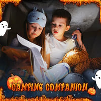 EVERBRITE Gyerek LED Zseblámpa Klippel, Halloween Fáklyaforma, Olvasáshoz és Kempinghez, Lila, Elemmel 4