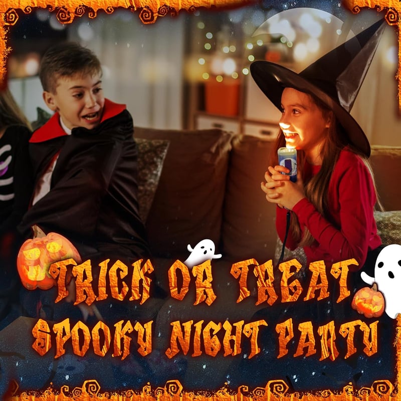 EVERBRITE Gyerek LED Zseblámpa Klippel, Halloween Fáklyaforma, Olvasáshoz és Kempinghez, Lila, Elemmel