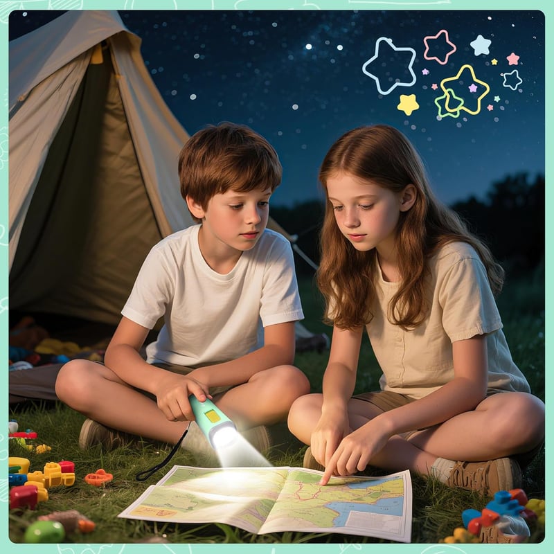 EverBrite LED zseblámpa 1W zöld műanyag 3 AAA elemmel
