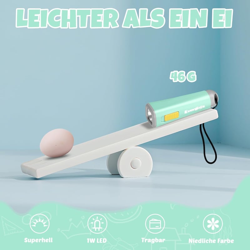 EverBrite LED zseblámpa 1W zöld műanyag 3 AAA elemmel