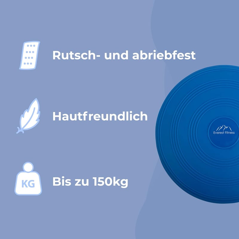 EVEREST FITNESS Felfújható Egyensúly Párna 33cm Pumpa Edzés Ülés