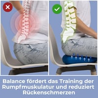 EVEREST FITNESS Felfújható Egyensúly Párna 33cm Pumpa Edzés Ülés 2
