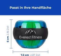 EVEREST FITNESS Kézfeszítő Tréner Gumírozott Markolattal és Erősítő Labda 5