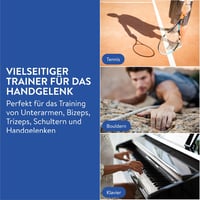 EVEREST FITNESS Kézfeszítő Tréner Gumírozott Markolattal és Erősítő Labda 6