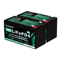 EverExceed 12V 8Ah LiFePO4 lítium akkumulátor 3000+ mélykisülési ciklus, napelemes és szélenergiai rendszerekhez, halkeresőhöz, 10A BMS, 2 db 1