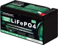 EverExceed 12V 8Ah LiFePO4 Lítium Akkumulátor Napelem Szélenergia Halradarhoz 1