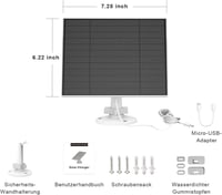 EverExceed 5W napelem Eufy kamerához, USB-C csatlakozó, Eufycam 3/3C/2/2Pro kompatibilis - 2 Pack 7