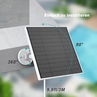 EverExceed 5W napelem Eufy kamerához, USB-C csatlakozó, Eufycam 3/3C/2/2Pro kompatibilis - 2 Pack 5