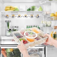 Everkeen Többrekeszes Uzsonna Tároló Doboz Fedéllel - Újrahasználható Műanyag Snack Szervező Édesség Zöldség Keksz Dió Tároláshoz 5