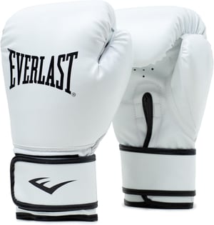Everlast Core 2 boksačke rukavice, veličina S/M, bijele, rukavice od umjetne kože za vreću i fokuser, dvoslojna pjenasta podstava, ergonomski prihvat