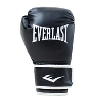 Boxerské rukavice Everlast Core 2, veľkosť L/XL, čierne – Boxerské rukavice zo syntetickej kože na vrece, lapy a fitnes, dvojvrstvové penové polstrovanie, ergonomické 2