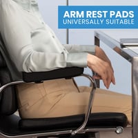 Everlasting Comfort Karfatámasz Párna - Memory Foam Karfapárna Irodai Székhez, Gaming Székhez - Fekete Ovális Karpárna 2 db 9