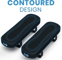 Everlasting Comfort Karfatámasz Párna - Memory Foam Karfapárna Irodai Székhez, Gaming Székhez - Fekete Ovális Karpárna 2 db 8