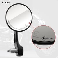 evermotor E9 minősített univerzális kormányvég tükör fekete, 360 fokban forgatható alumínium, hátsó nézet robogó ATV quad moped 2