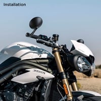 evermotor E9 minősített univerzális kormányvég tükör fekete, 360 fokban forgatható alumínium, hátsó nézet robogó ATV quad moped 6