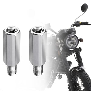 Evermotor adaptér na spätné zrkadlá motocykla, závit M10 pravotočivý, nehrdzavejúca oceľ - 2 ks