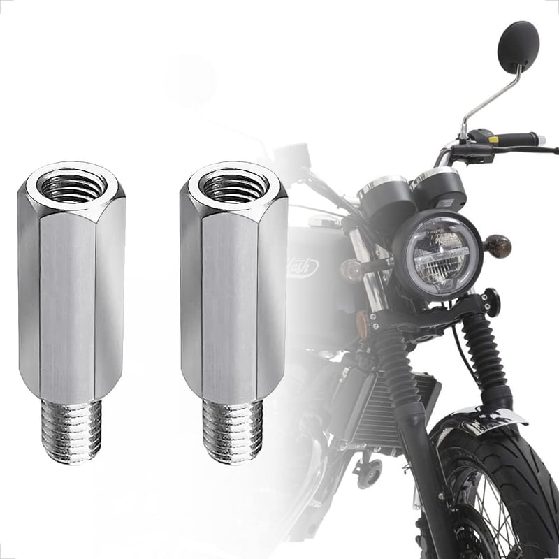 evermotor M10 jobbos menetes rozsdamentes acél tükrös adapter készlet 2 db motorkerékpár és robogó hátsó visszapillantó tükörhöz