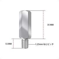 evermotor M10 rozsdamentes acél tükör adapter motorhoz és robogóhoz jobb bal menettel 2 db 4