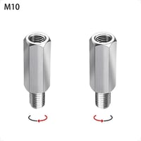 evermotor M10 rozsdamentes acél tükör adapter motorhoz és robogóhoz jobb bal menettel 2 db 2