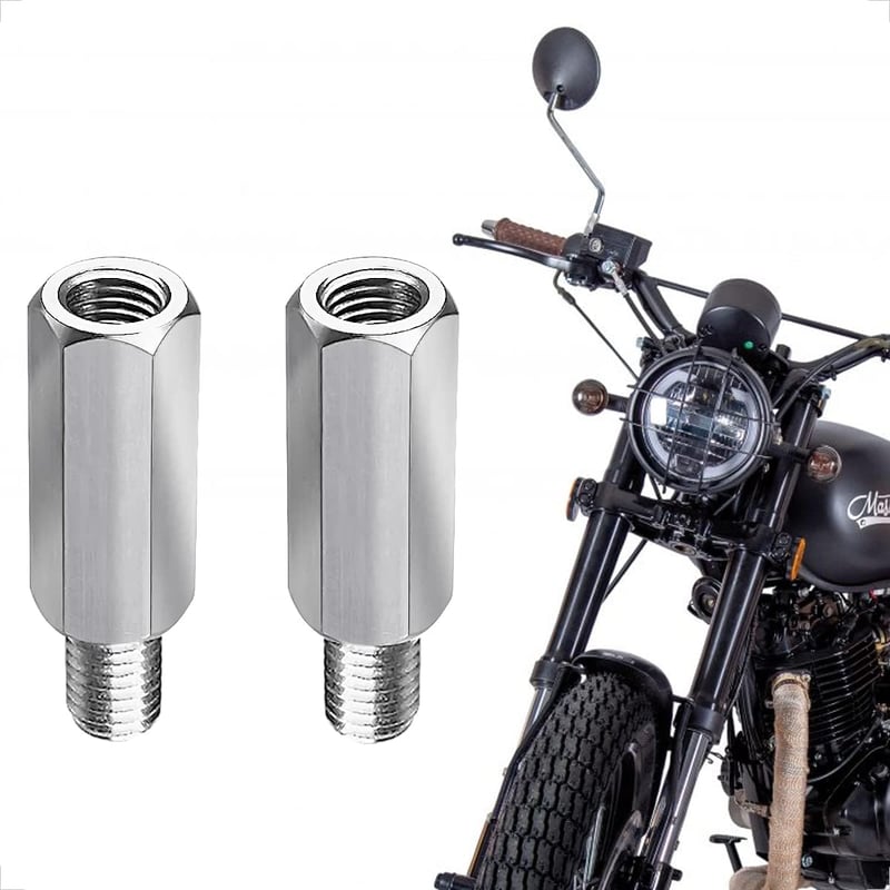 evermotor M10 rozsdamentes acél tükör adapter motorhoz és robogóhoz jobb bal menettel 2 db