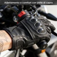 mănuși moto din piele naturală evermotor pentru vreme rece, motocross, ATV, quad, scuter, paintball și mountain bike 2