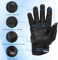 mănuși moto din piele naturală evermotor pentru vreme rece, motocross, ATV, quad, scuter, paintball și mountain bike 4