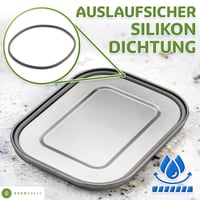 Everusely Bento Box, Caserolă din Oțel Inoxidabil de 1,4 L, 5 Compartimente, pentru Adulți și Copii 6