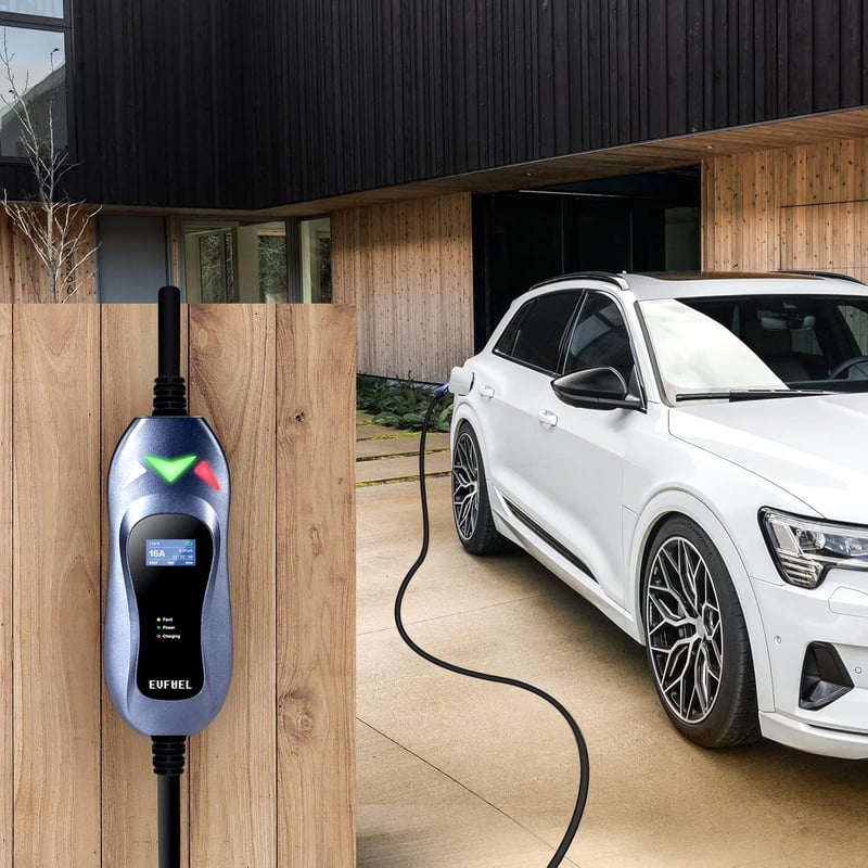 EVFUEL Type 2 hordozható EV töltőkábel 16A, 3.6 kW, 5 méter, Schuko EU