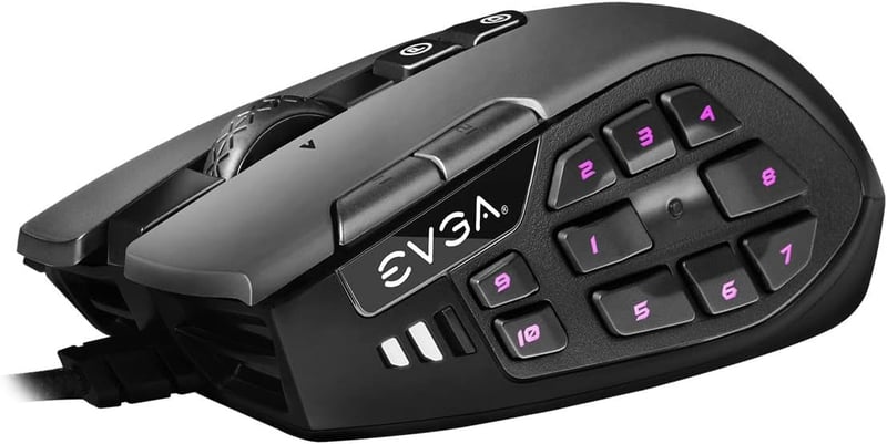 EVGA X15 MMO gaming egér, vezetékes, 16000 DPI, 20 gomb - fekete