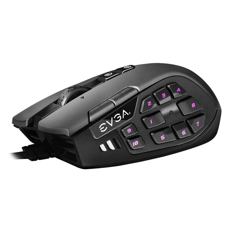 Herná myš EVGA X15 MMO, káblová, 16000 DPI, 20 tlačidiel – čierna