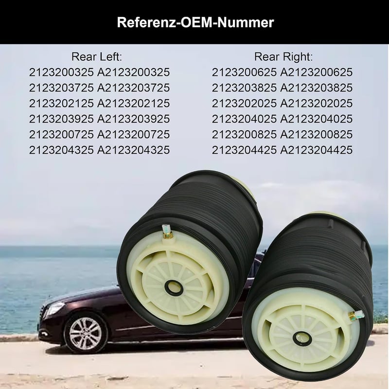 EVODAMP SHOX hátsó légrugó toronykiegyenlítő gumiharisznya bal és jobb Mercedes E osztály W212 S212 CLS C218 X218 2009-2019 A2123200625 A212