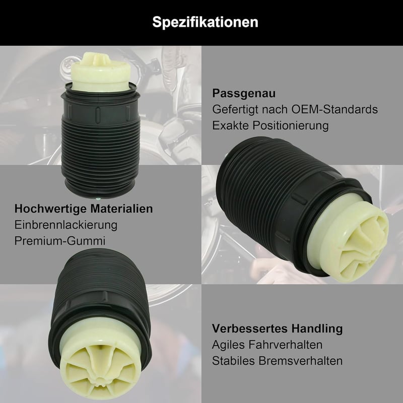 EVODAMP SHOX hátsó légrugó toronykiegyenlítő gumiharisznya bal és jobb Mercedes E osztály W212 S212 CLS C218 X218 2009-2019 A2123200625 A212