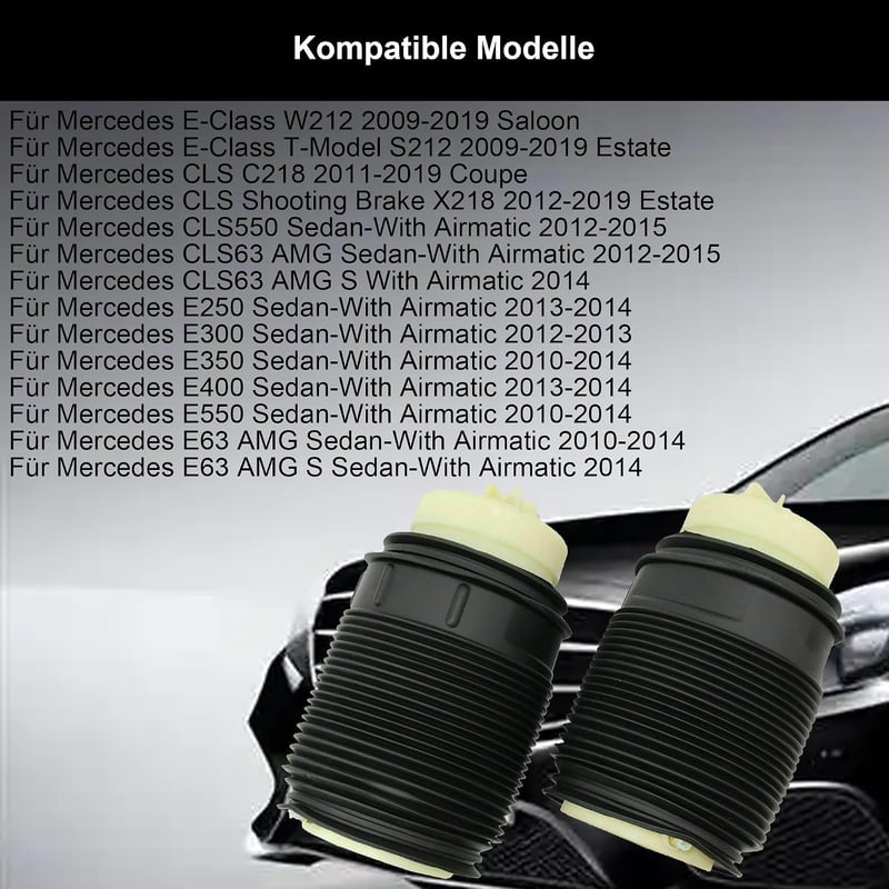 EVODAMP SHOX hátsó légrugó toronykiegyenlítő gumiharisznya bal és jobb Mercedes E osztály W212 S212 CLS C218 X218 2009-2019 A2123200625 A212