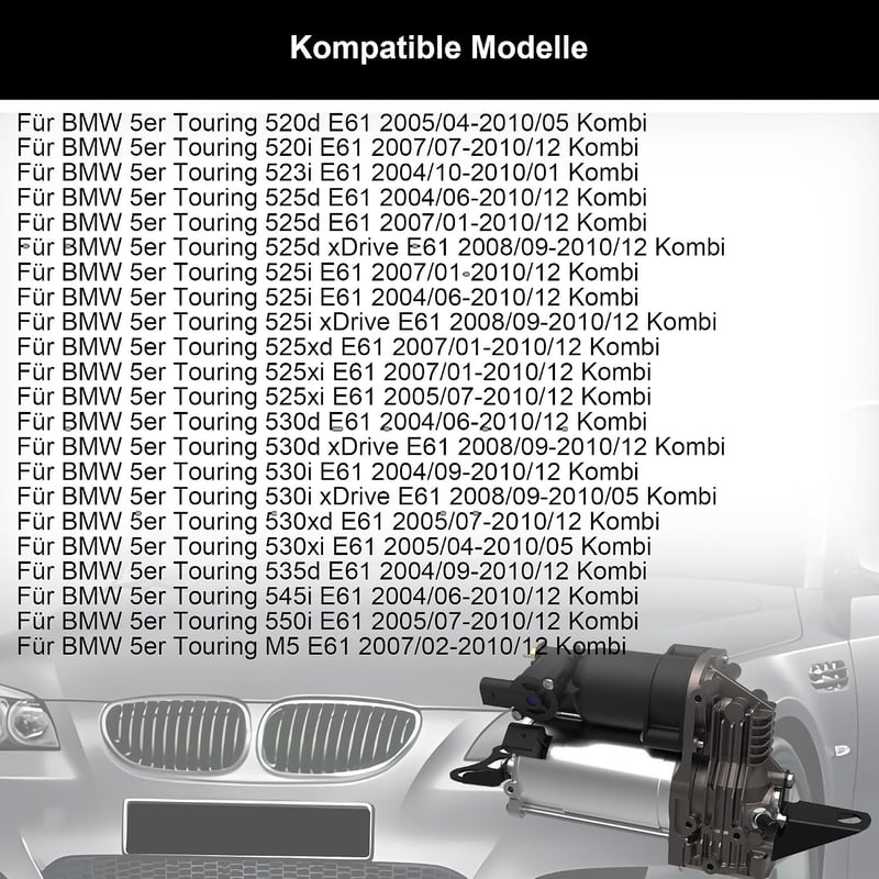 EVODAMP SHOX Levegőfüggesztés Kompresszor BMW E61 5-ös Touring 2004-2010