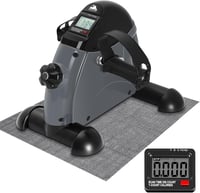 EVOLAND Mini Fitness Bike Pedál Tréner LCD Kijelzővel Kar és Lábedzéshez - grey black 1
