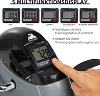 EVOLAND Mini Fitness Bike Pedál Tréner LCD Kijelzővel Kar és Lábedzéshez - grey black 3