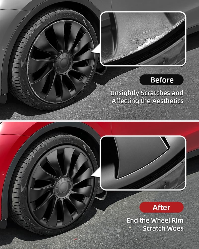 EVOOOR ABS Felnitok Védőszegély Tesla Model Y 21 Colos Uberturbine Kerekekhez 4db