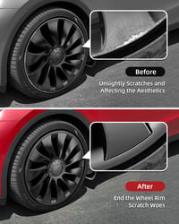 EVOOOR Tesla Model Y 21" Uberturbine Felniprotektort szett 5db Lőpor szürke 3