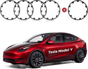 EVOOOR set štitnika za naplatke Uberturbine za Tesla Model Y - boja baruta (gunpowder grey) - 21", 5 kom.