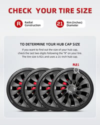 EVOOOR Tesla Model Y 21" Uberturbine Felniprotektort szett 5db Lőpor szürke 4
