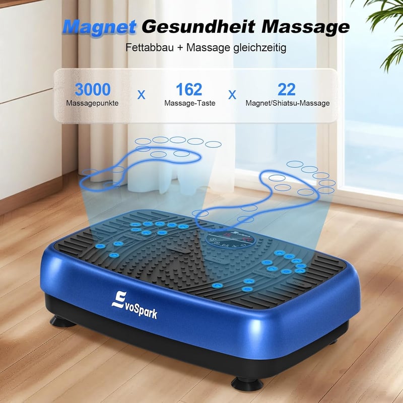 EvoSpark Vibrációs Tréner Dupla Motor 200kg Terhelhetőség Otthoni Edzéshez