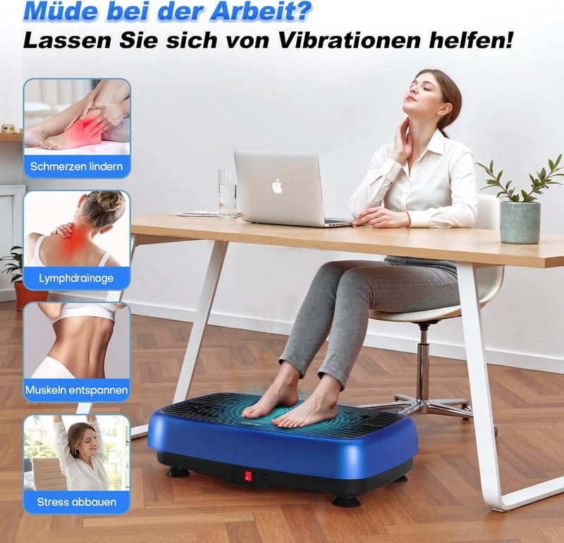 EvoSpark Vibrációs Tréner Dupla Motor 200kg Terhelhetőség Otthoni Edzéshez