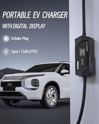 EVPEIWE Type 1 Elektromos Autó Töltőkábel Schuko Csatlakozóval - 3,68 kW, 5m, Állítható Áramerősség, Hordozható, IP65 Vízálló, SAE J1772 2