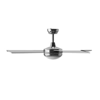 Ventilator de tavan EVVO V516 cu lampă și telecomandă, diametru 132 cm, 4 pale, 65 W, 3 viteze, finisaj metalic, temporizator 2